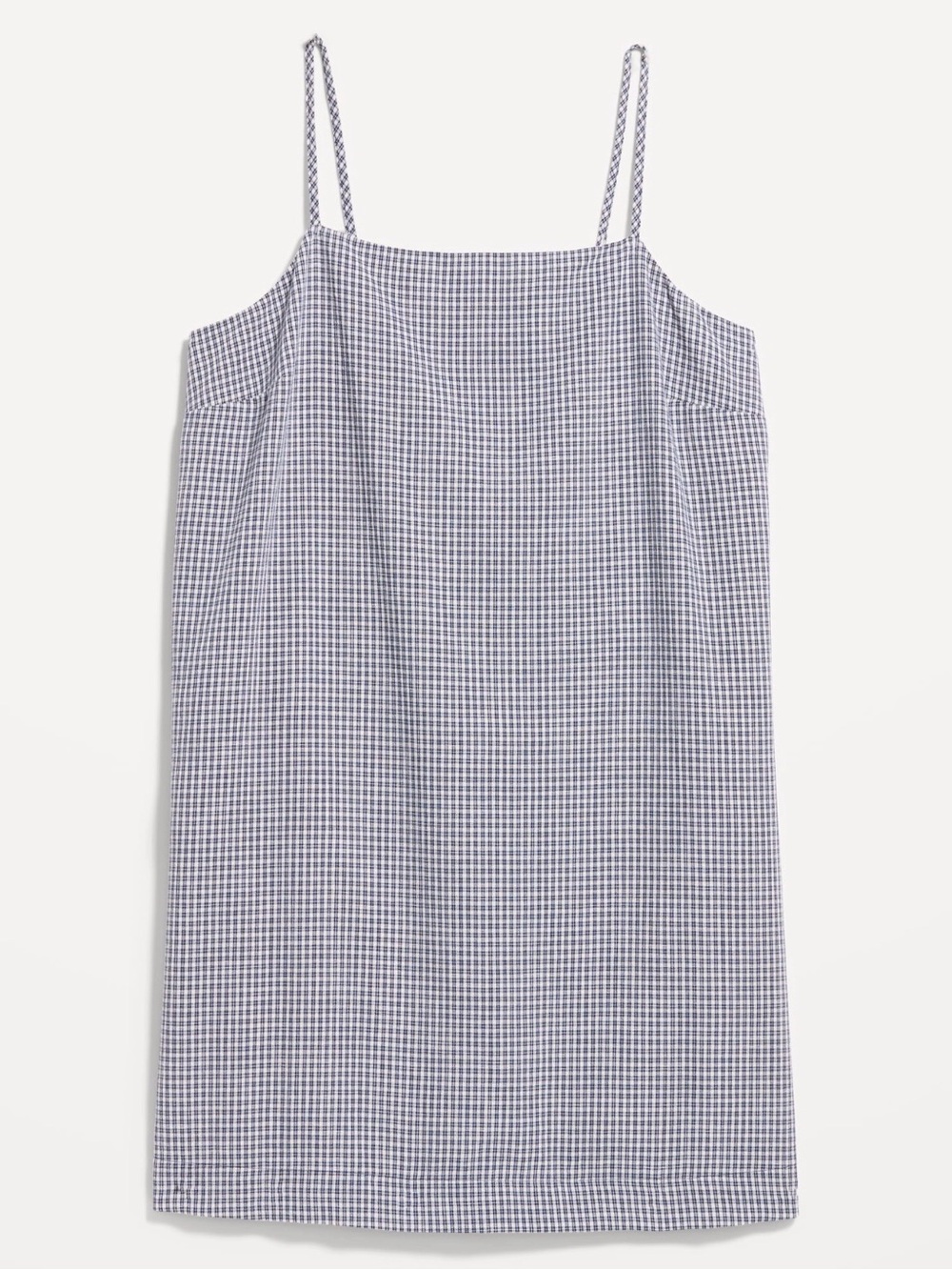 Old Navy Navy & White Checked Gingham Spaghetti-Strap Dress